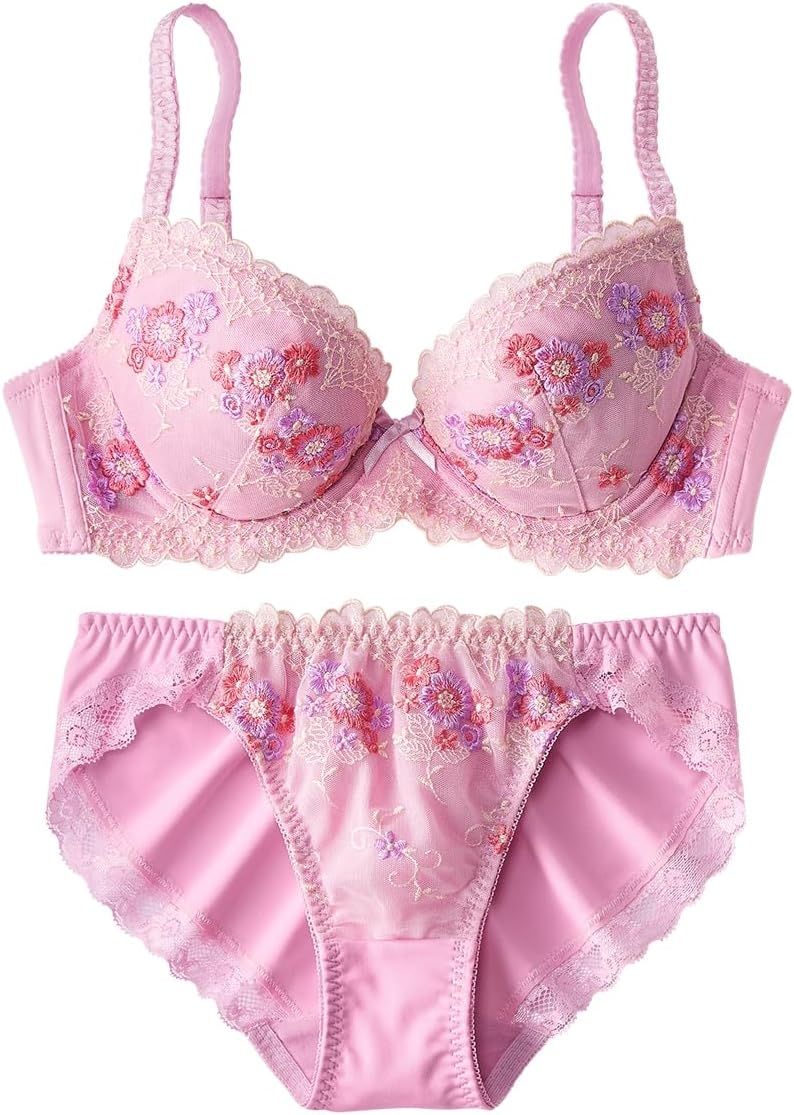 ®️D70M トリンプ プレミアム 寄せアゲハ 0092 ブラ＆ショーツ Pink D70M トリンプ プレミアム 寄せアゲハ 0092 ブラ＆ショーツ Pink